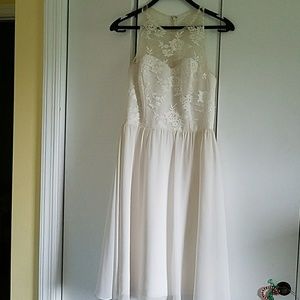 White Lace Formal Dress